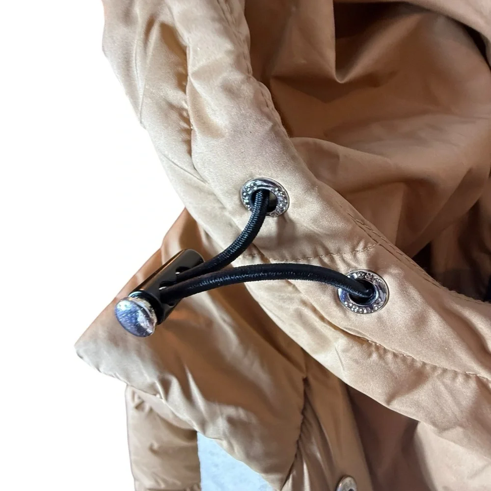 Orolay 092 O-Lab Fuzzy Fleece Puffer Down Jacket • Khaki Sherpa • Size Small - Picture 16 of 16